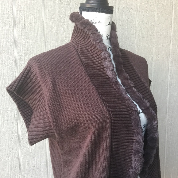 Cardigan Sweater Button up Brown Large - Picture 3 of 5